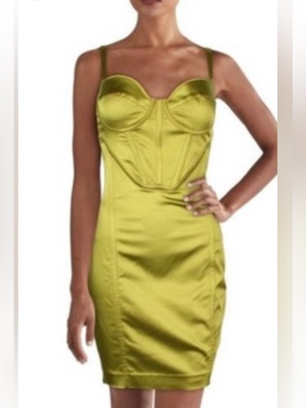 Marciano by Guess Green Satin Mini Dress
Size 2 New